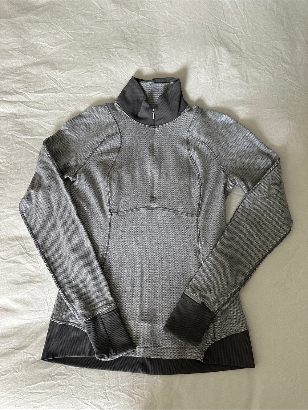 Lululemon Heather Gray Quarter-Zip Pullover